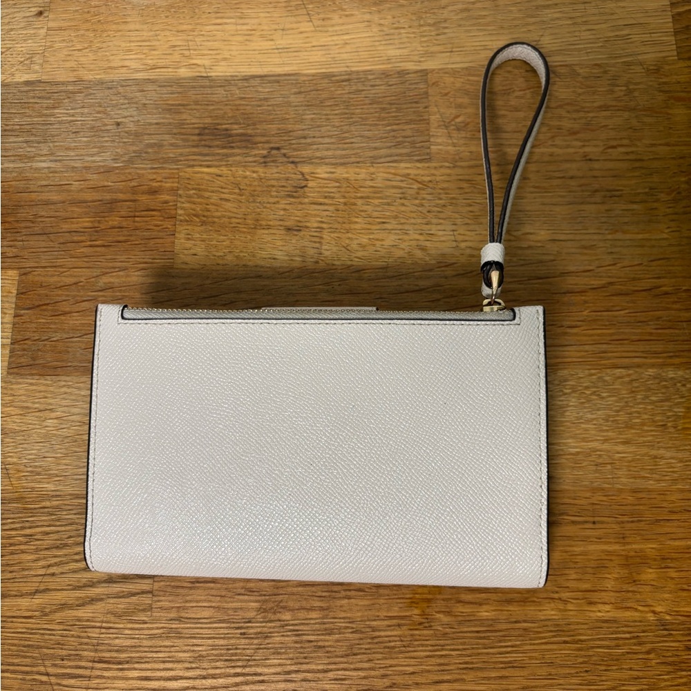 Coach Cream Wristlet with Gold Logo - Picture 3 of 3